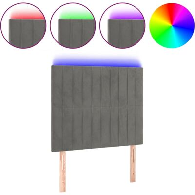 vidaXL Tête de lit Gris Clair - Tête de lit LED - Publicité vidaXL Tête de lit Gris Clair - Tête de lit LED - Publicité