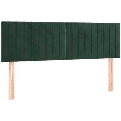vidaXL LED Hoofdbord Donkergroen - Hoofdbord met LED, Fluweel, 144x5x78/88 cm vidaXL LED Hoofdbord Donkergroen - Hoofdbord met LED, Fluweel, 144x5x78/88 cm