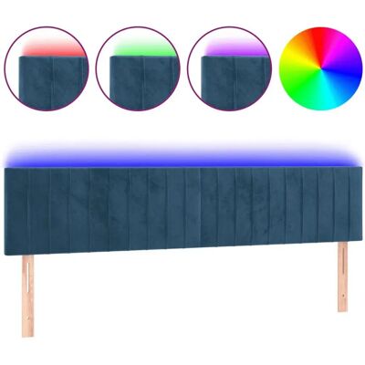 vidaXL hoofdbord donkerblauw - modern velvet LED hoofdbord vidaXL hoofdbord donkerblauw - modern velvet LED hoofdbord