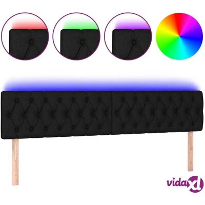 MAISON CHIC hoofdbord met LED - Verstelbaar, Zwart, 200x7x78/88 cm MAISON CHIC hoofdbord met LED - Verstelbaar, Zwart, 200x7x78/88 cm