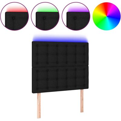 VidaXL Kopfteil/Fußteil - Verstellbar Stoff LED Schwarz VidaXL Kopfteil/Fußteil - Verstellbar Stoff LED Schwarz