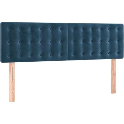 vidaXL Donkerblauw Fluwelen LED-Kopstuk - Kopstuk vidaXL Donkerblauw Fluwelen LED-Kopstuk - Kopstuk