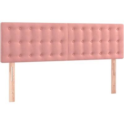 MaisonChic Roze Fluwelen LED Hoofdbord - Hoofdbord met LED MaisonChic Roze Fluwelen LED Hoofdbord - Hoofdbord met LED