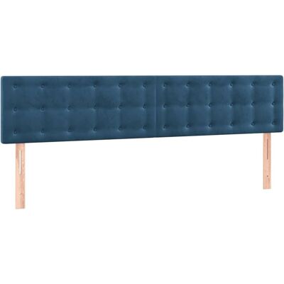 vidaXL Hoofdbord met LED - Donkerblauw Fluweel Verstelbaar 200x5x78/88cm vidaXL Hoofdbord met LED - Donkerblauw Fluweel Verstelbaar 200x5x78/88cm