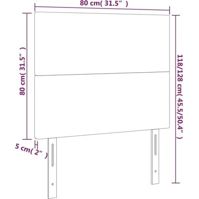 MAISONCHIC Kopfteil mit LED, Schwarz Stoff 80x5x118/128cm MAISONCHIC Kopfteil mit LED, Schwarz Stoff 80x5x118/128cm
