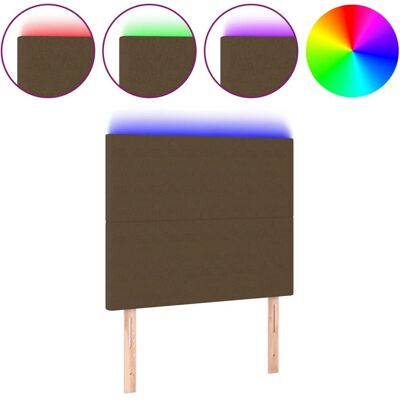 vidaXL Kopfteil mit LED, Höhenverstellbar, Dunkelbraun - Kopfteil vidaXL Kopfteil mit LED, Höhenverstellbar, Dunkelbraun - Kopfteil