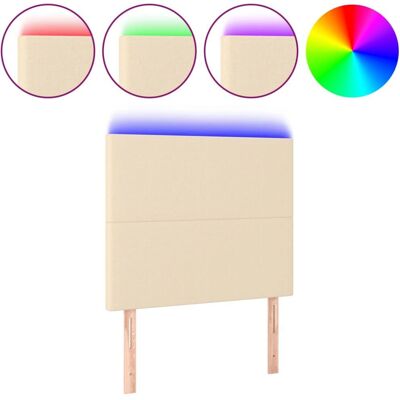 VidaXL Kopfteil - Creme - Verstellbare LED - Modernes Design VidaXL Kopfteil - Creme - Verstellbare LED - Modernes Design