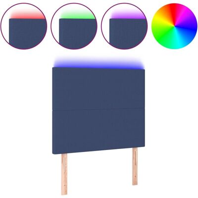 vidaXL Kopfteil mit LED - Stoff Blau - Höhenverstellbar vidaXL Kopfteil mit LED - Stoff Blau - Höhenverstellbar