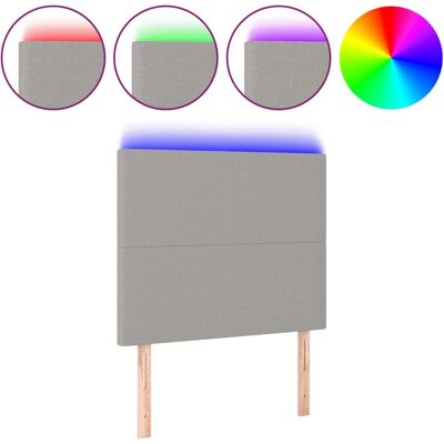 VidaXL Hovedgærde Lys Grå - Moderne LED Sengpanel VidaXL Hovedgærde Lys Grå - Moderne LED Sengpanel