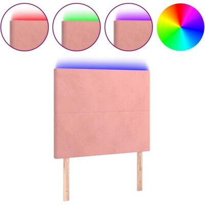 vidaXL Pinkes Kopfteil - Moderner Samt LED Bettgestell vidaXL Pinkes Kopfteil - Moderner Samt LED Bettgestell