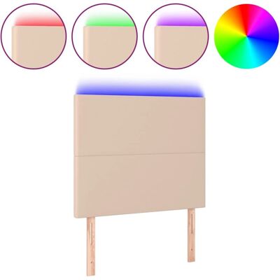 VidaXL Kopfteil - LED, Kunstleder, Cappuccino - Kopfteil VidaXL Kopfteil - LED, Kunstleder, Cappuccino - Kopfteil