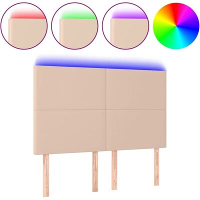 VidaXL Kopfteil - Verstellbares LED-Licht Kunstleder - Kopfteil VidaXL Kopfteil - Verstellbares LED-Licht Kunstleder - Kopfteil