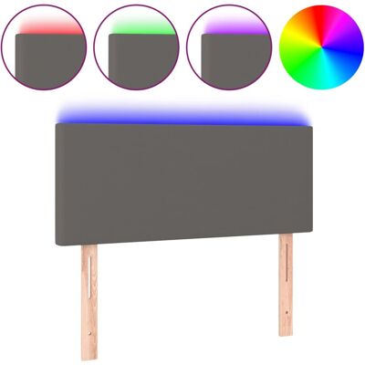 vidaXL Cabecera - LED Ajustable Gris - Cabecero vidaXL Cabecera - LED Ajustable Gris - Cabecero
