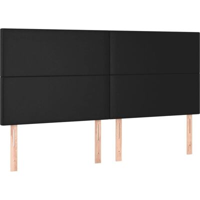 vidaXL Tête de lit moderne avec LED, cuir synthétique noir 180x5x118/128 cm - Publicité vidaXL Tête de lit moderne avec LED, cuir synthétique noir 180x5x118/128 cm - Publicité