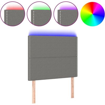VidaXL Kopfteil mit LED-Beleuchtung - Verstellbar, Dunkelgrau VidaXL Kopfteil mit LED-Beleuchtung - Verstellbar, Dunkelgrau