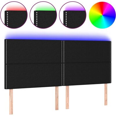 Vidaxl Schwarzes LED-Kopfteil mit Lichtern - Kopfteil mit LED-Lichtern - Kopfteil mit LED-Lichter Vidaxl Schwarzes LED-Kopfteil mit Lichtern - Kopfteil mit LED-Lichtern - Kopfteil mit LED-Lichter