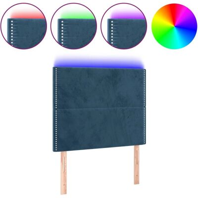 VidaXL LED-Kopfteil Dunkelblau - Mit Samt-Finish - Moderner Bettenzubehör VidaXL LED-Kopfteil Dunkelblau - Mit Samt-Finish - Moderner Bettenzubehör