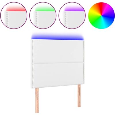 VidaXL Weiße Kopfteil - Modernes LED, Höhenverstellbar, Langlebiges Kunstleder VidaXL Weiße Kopfteil - Modernes LED, Höhenverstellbar, Langlebiges Kunstleder