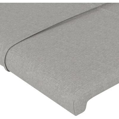 vidaXL Kopfteil Grau 80x5x118/128 cm Stoff - Kopfteil mit LED Licht vidaXL Kopfteil Grau 80x5x118/128 cm Stoff - Kopfteil mit LED Licht