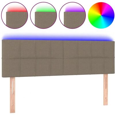 VidaXL Kopfteil - Taupe - Verstellbare Höhe - LED-Lichter - Kopfteil VidaXL Kopfteil - Taupe - Verstellbare Höhe - LED-Lichter - Kopfteil