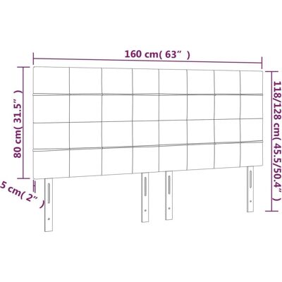 MAISONCHIC Grau Samt Modern LED-Kopfkissen - Kopfteil MAISONCHIC Grau Samt Modern LED-Kopfkissen - Kopfteil