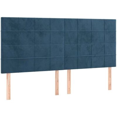 MaisonChic Dunkelblau Samt LED-Kopfteil - Kopfteil MaisonChic Dunkelblau Samt LED-Kopfteil - Kopfteil