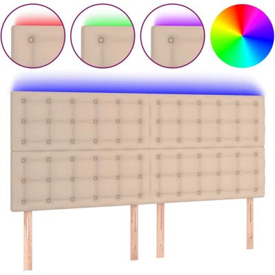 VidaXL Kopfteil Cappuccino - LED-Lichter, Höhenverstellbar VidaXL Kopfteil Cappuccino - LED-Lichter, Höhenverstellbar
