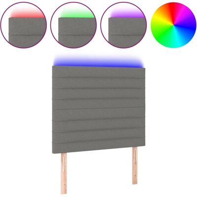 vidaXL Kopfteil mit LED-Lichtern - Modernes Design - Dunkelgrau vidaXL Kopfteil mit LED-Lichtern - Modernes Design - Dunkelgrau