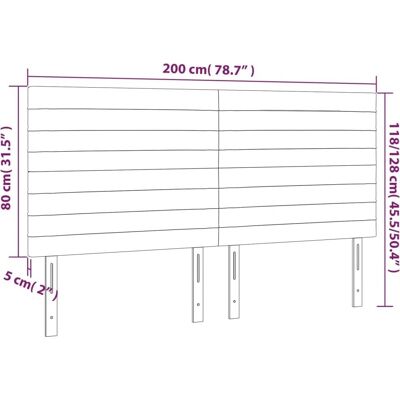 VedadXL Dunkelblau LED-Kopfteil - Kopfteil mit LED-Lichtern VedadXL Dunkelblau LED-Kopfteil - Kopfteil mit LED-Lichtern