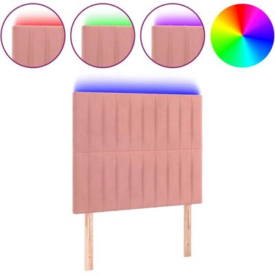 vidaXL Rosa Samt LED-Kopfteil - Kopfteil vidaXL Rosa Samt LED-Kopfteil - Kopfteil