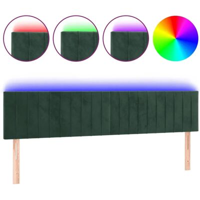 VidaXL 3122707 Kopfteil - Samtgrün - Verstellbare LED - Bettzubehör VidaXL 3122707 Kopfteil - Samtgrün - Verstellbare LED - Bettzubehör