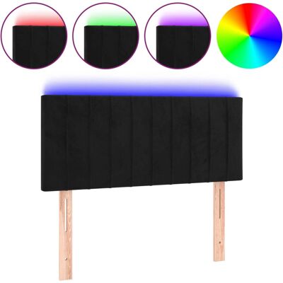 VidaXL Tête de lit - Velours LED Noir - Tête de lit avec Lumières - Publicité VidaXL Tête de lit - Velours LED Noir - Tête de lit avec Lumières - Publicité