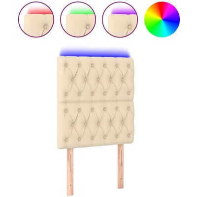 vidaXL Kopfteil - Creme - Verstellbares LED - Bettzubehör vidaXL Kopfteil - Creme - Verstellbares LED - Bettzubehör