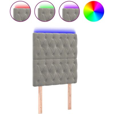 VidaXL Kopfteil - Verstellbare LED-Leuchte Samt - Kopfteil VidaXL Kopfteil - Verstellbare LED-Leuchte Samt - Kopfteil