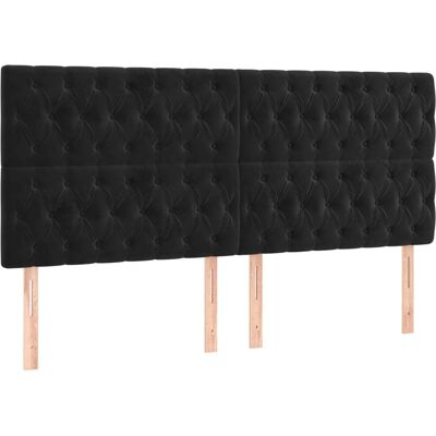 MAISONCHIC Schwarzes Samt LED-Kopfteil - Kopfteil MAISONCHIC Schwarzes Samt LED-Kopfteil - Kopfteil