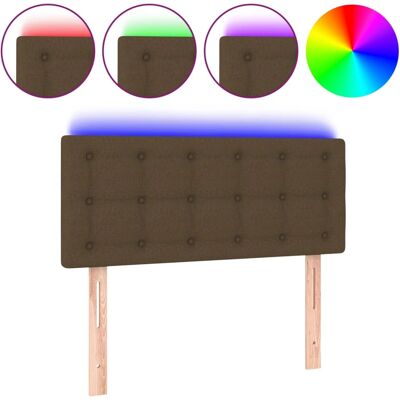VidaXL Bettkopf mit LED-Lichtern - Dunkelbraun VidaXL Bettkopf mit LED-Lichtern - Dunkelbraun
