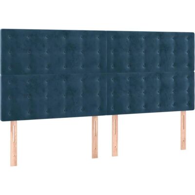 Tête de lit en velours bleu foncé avec LED - Accessoire de lit VidaXL - Publicité Tête de lit en velours bleu foncé avec LED - Accessoire de lit VidaXL - Publicité