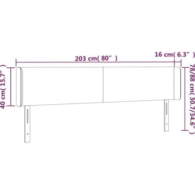 Maisonchic Modernes LED-Kopfteil - Grau Maisonchic Modernes LED-Kopfteil - Grau