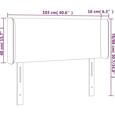 vidaXL Weiß LED-Kopfteil - 103x16x78/88 cm Kunstleder Bettgestell vidaXL Weiß LED-Kopfteil - 103x16x78/88 cm Kunstleder Bettgestell