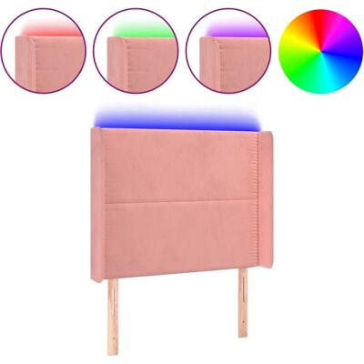 vidaXL Pink Samt LED Kopfteil - Kopfteil vidaXL Pink Samt LED Kopfteil - Kopfteil