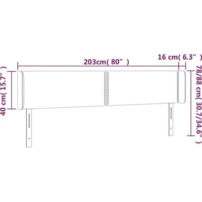 vidaXL Kopfteil mit LED - Verstellbar, Bunte Lichter, 203x16x78/88 cm vidaXL Kopfteil mit LED - Verstellbar, Bunte Lichter, 203x16x78/88 cm