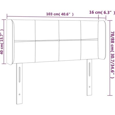 vidaXL LED-Kopfteil Dunkelgrau - Headboard vidaXL LED-Kopfteil Dunkelgrau - Headboard