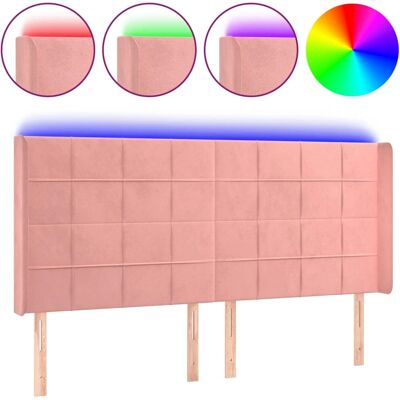 VidaXL Pinkes Samt-LED-Kopfteil - Kopfteil VidaXL Pinkes Samt-LED-Kopfteil - Kopfteil