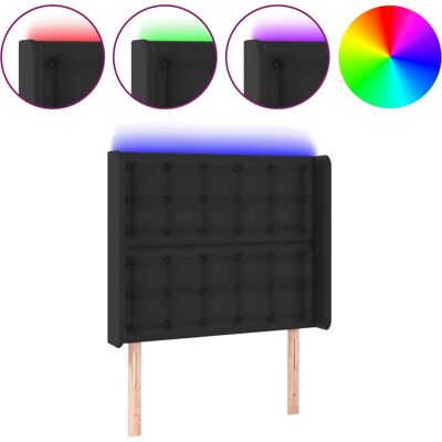vidaXL Kopfteil - Verstellbares LED-Kunstleder-Kopfteil in Schwarz vidaXL Kopfteil - Verstellbares LED-Kunstleder-Kopfteil in Schwarz