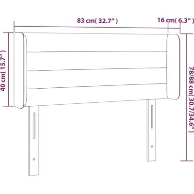 vidaXL Kopfteil mit LED Dunkelbraun Modernes Design vidaXL Kopfteil mit LED Dunkelbraun Modernes Design