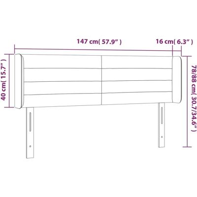 vidaXL LED-Kopfteil Dunkelbraun - Kopfteil mit LED vidaXL LED-Kopfteil Dunkelbraun - Kopfteil mit LED
