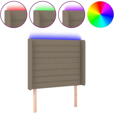 VidaXL Kopfteil mit LED - Taupe - Kopfteil VidaXL Kopfteil mit LED - Taupe - Kopfteil