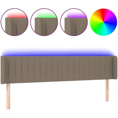 VidaXL Kopfteil mit LED - Taupe - Bettart VidaXL Kopfteil mit LED - Taupe - Bettart