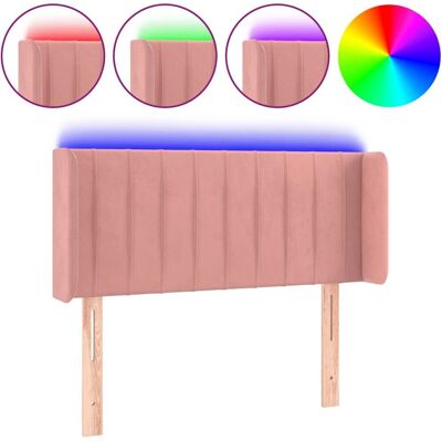 vidaXL Pink Velvet LED Kopfhaupt - Kopfteil vidaXL Pink Velvet LED Kopfhaupt - Kopfteil