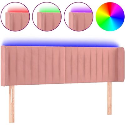 vidaXL Rosa Samt LED-Kopfteil - Kopfteil vidaXL Rosa Samt LED-Kopfteil - Kopfteil